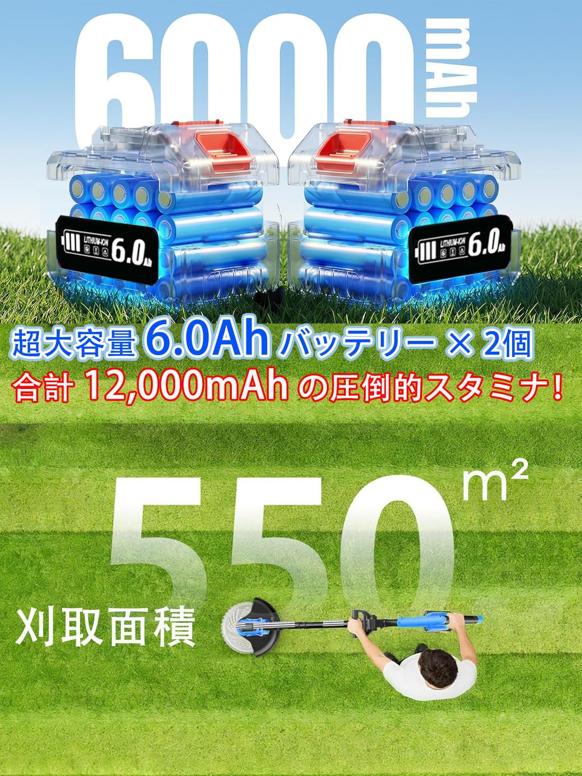 Amazon.co.jp: ICEHAIL: 充電式草刈り機